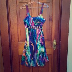 La Femme Paris Dress - Size 8 - Multicolor